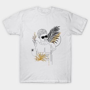 Hermes (Mercurius). Creative Illustration In Geometric And Line Art Style T-Shirt